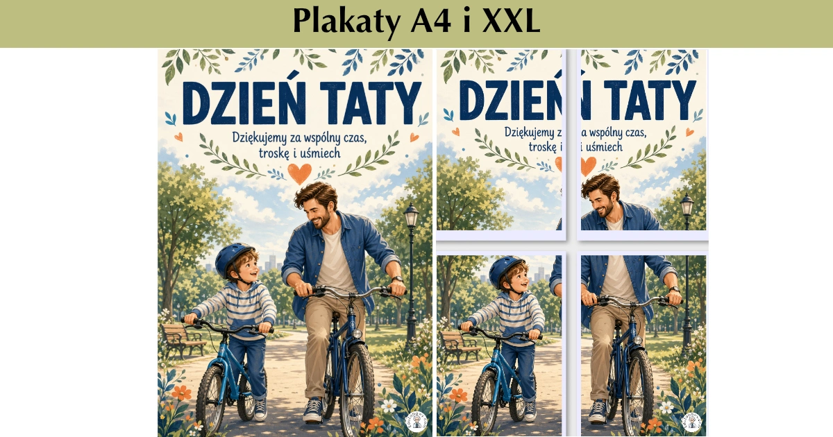 Plakat A4 i XXL: Rowerem z Tatą 43