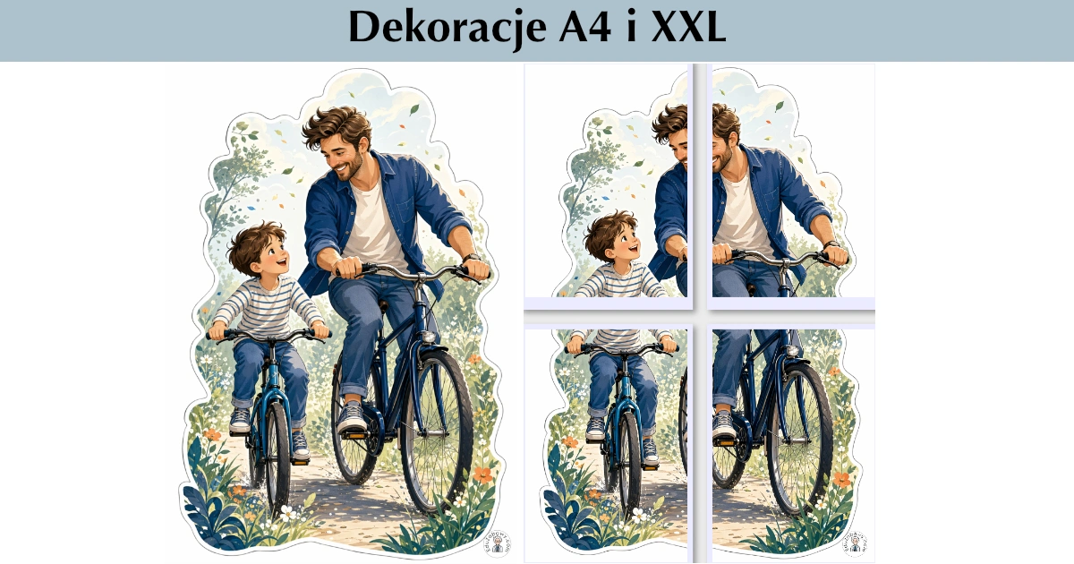 Dekoracje A4 i XXL: Rowerowa przygoda