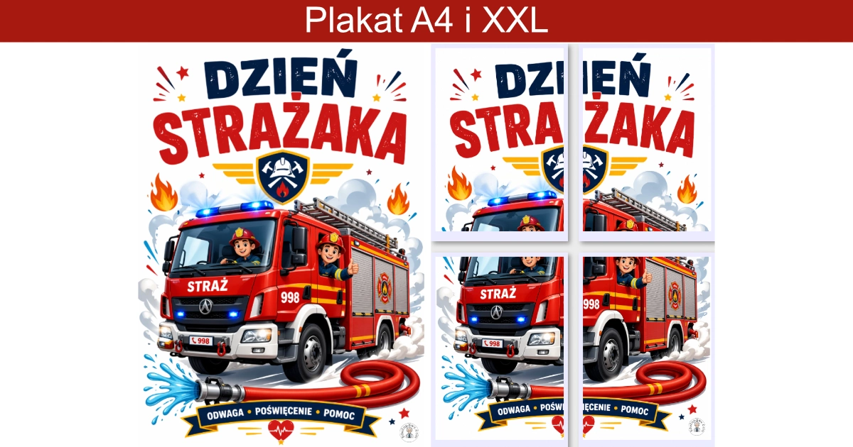 Wóz strażacki jadący do akcji