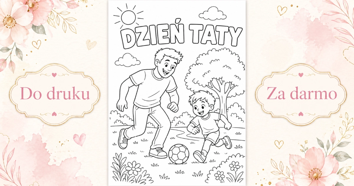 Kolorowanka: Zabawa z piłką