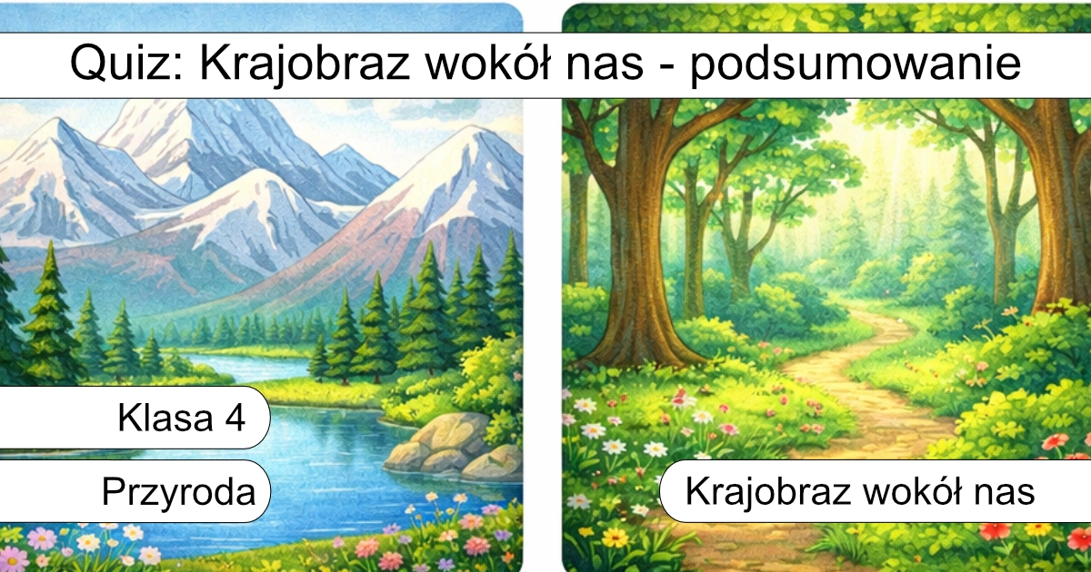 Quiz: Krajobraz wokół nas: Podsumowanie