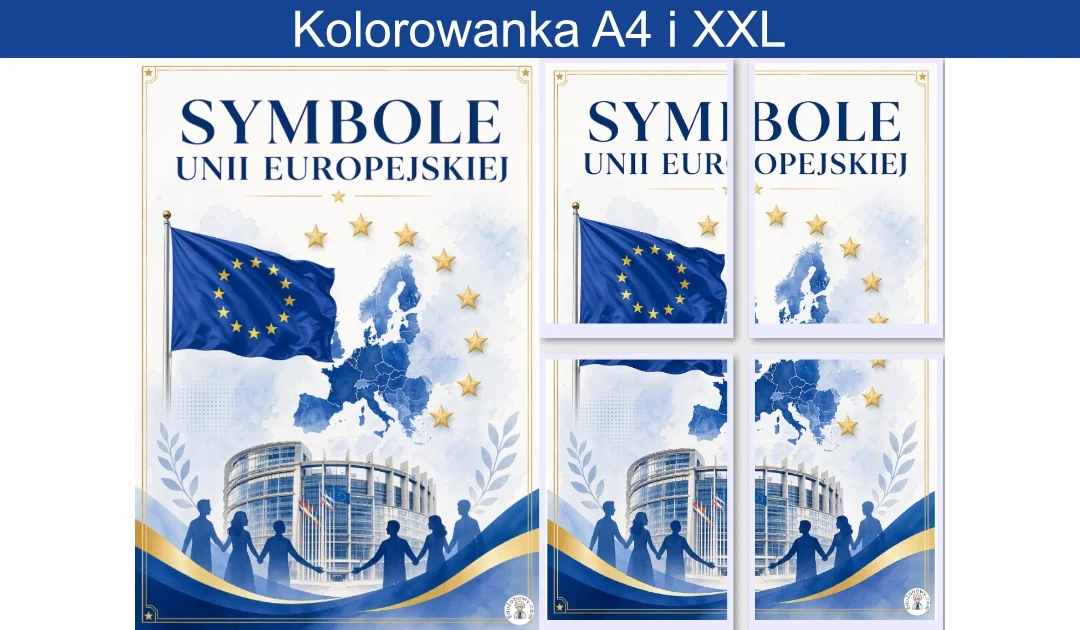Plakat A4 i XXL: Symbole Unii Europejskiej