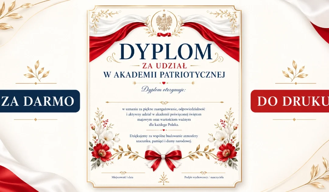 Dyplom za udział w akademii patriotycznej