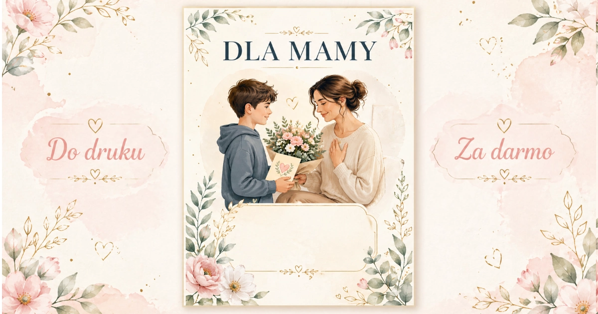 Laurka kolorowa od starszego chłopca na Dzień Mamy 43