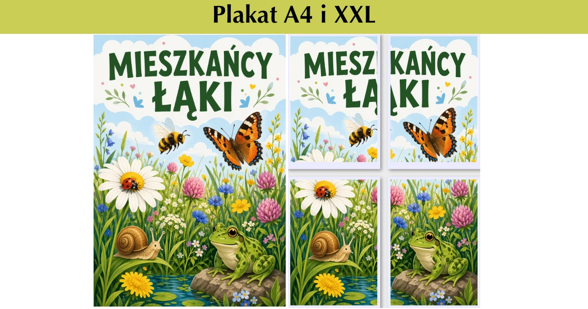 Plakat „Mieszkańcy łąki”