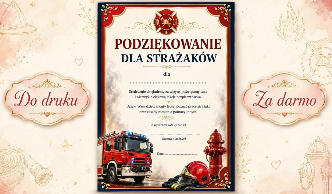 Podziękowania dla strażaków za wizytę