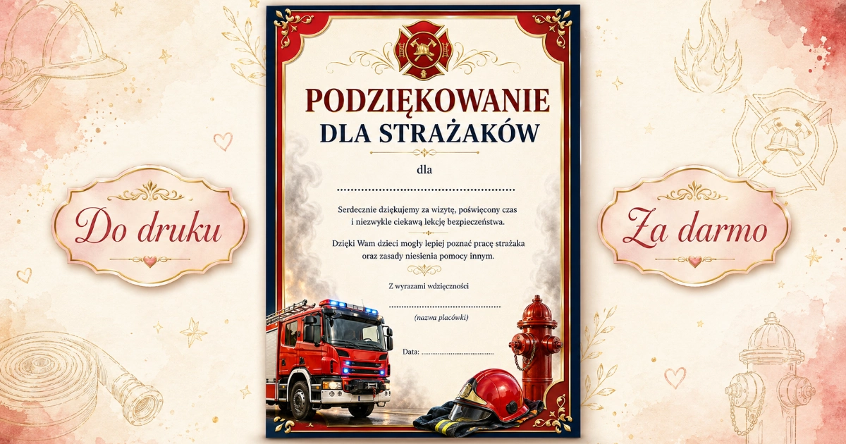 Podziękowania dla strażaków za wizytę