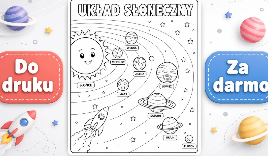 Kolorowanka: Układ Słoneczny