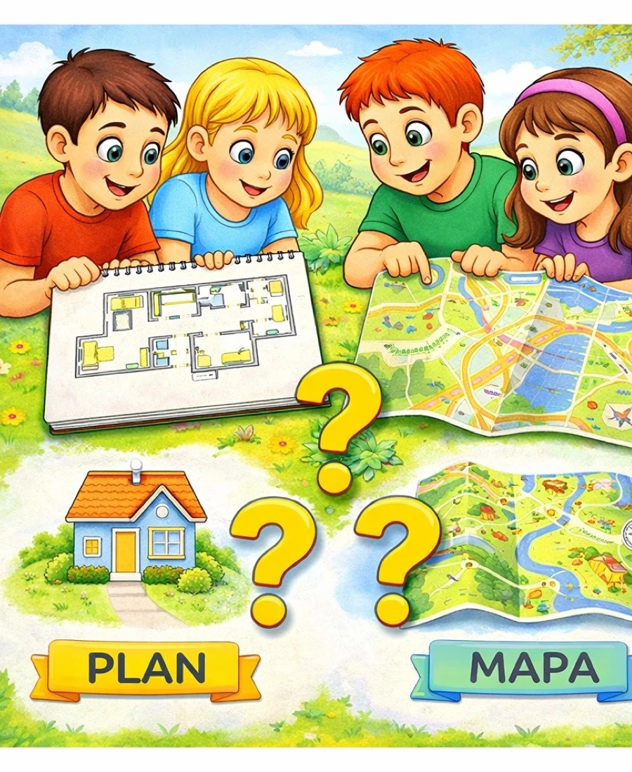 Czym różni się plan od mapy?