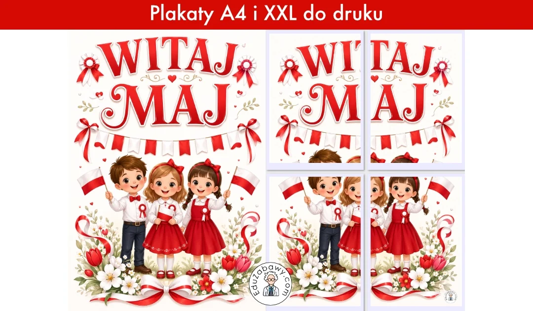 Plakat A4 i XXL: Witaj Maj