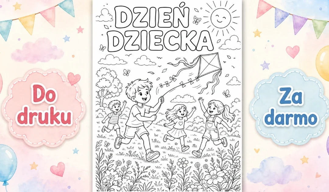 Kolorowanka: Latawiec