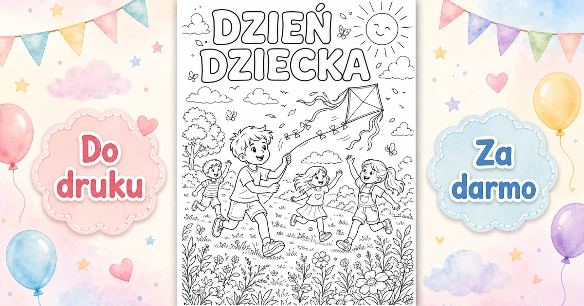 Kolorowanka: Latawiec