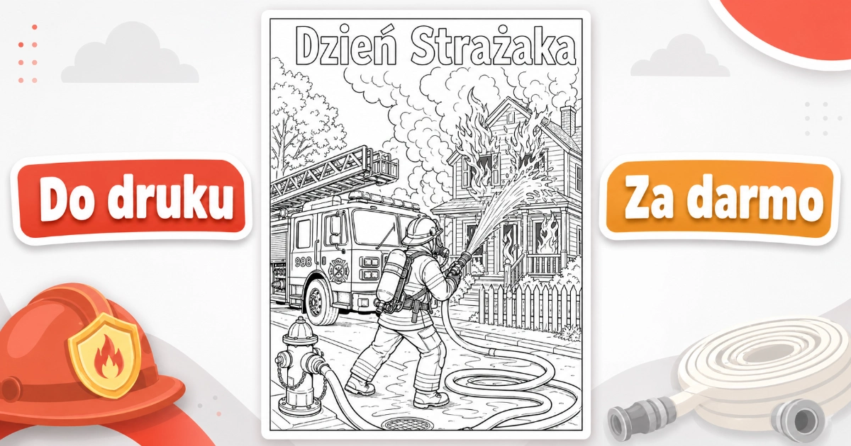 Strażak gaszący pożar domu