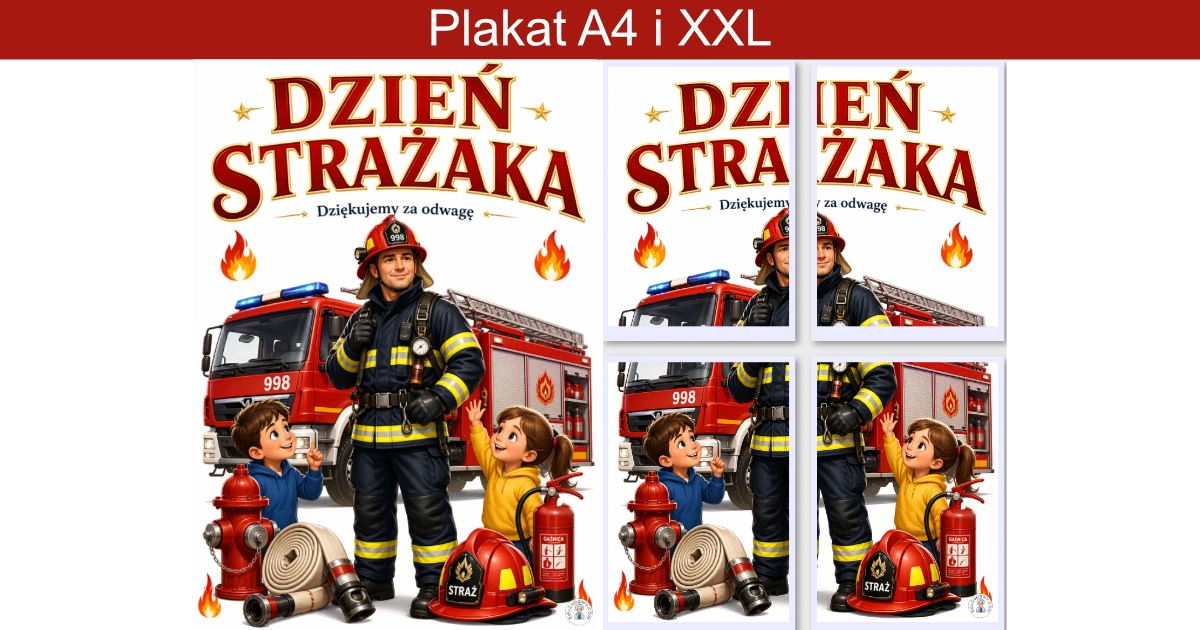 Strażak jako bohater pomagający innym