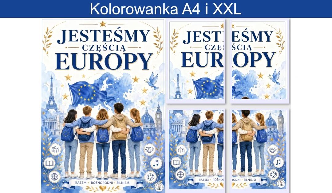 Plakat A4 i XXL: Jesteśmy częścią Europy