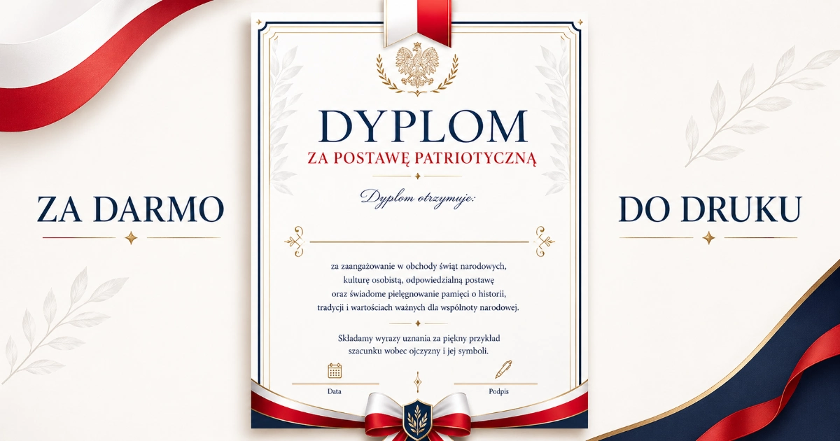 Dyplom za postawę patriotyczną