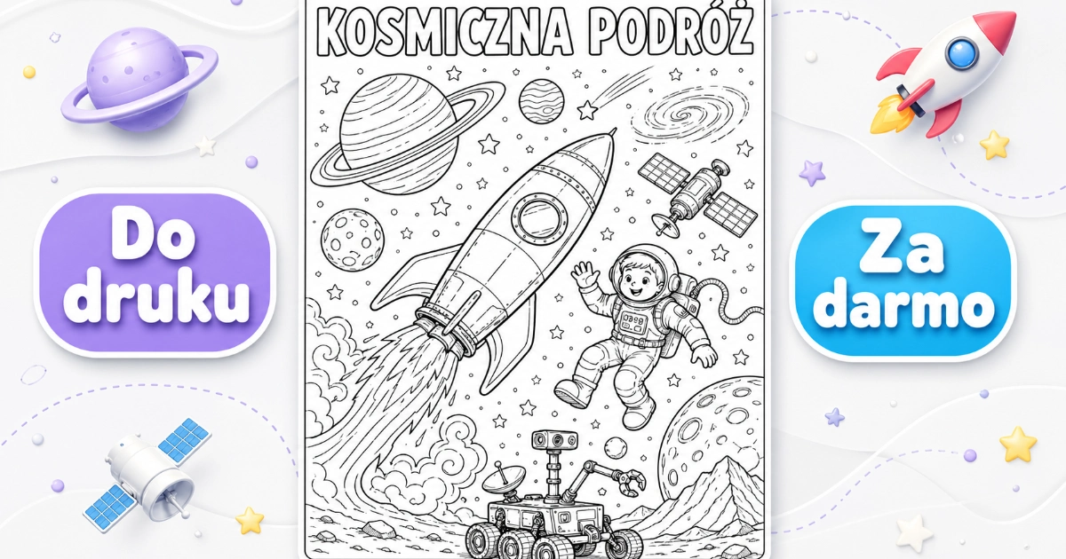 Kolorowanka: Kosmiczna podróż