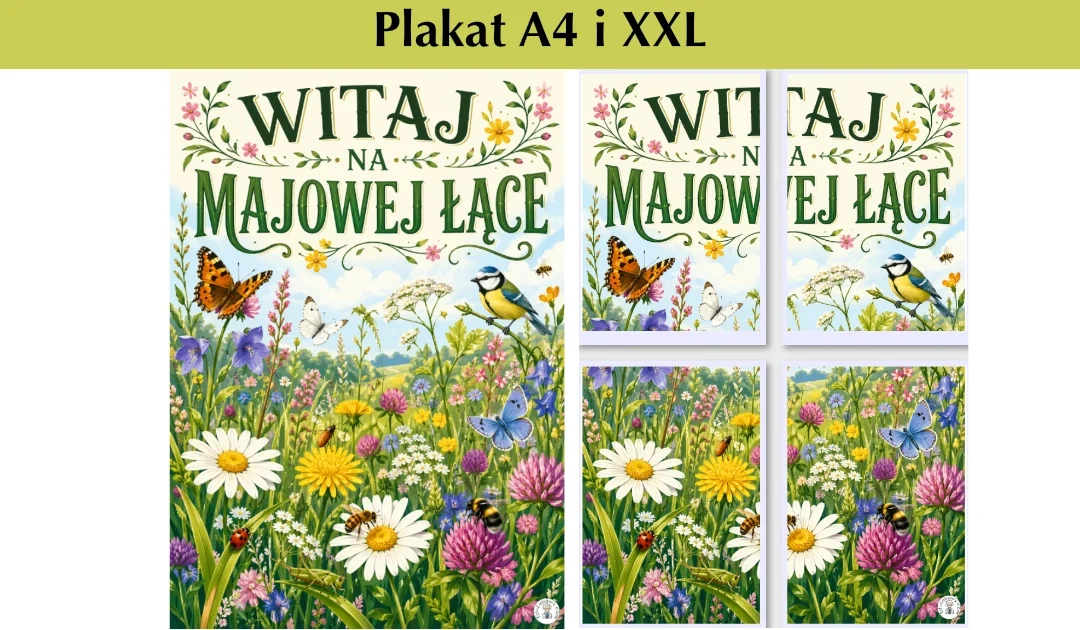 Plakat bogaty i bardzo dekoracyjny „Witaj na majowej łące”