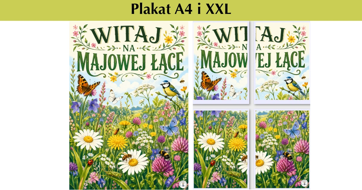 Plakat bogaty i bardzo dekoracyjny „Witaj na majowej łące”