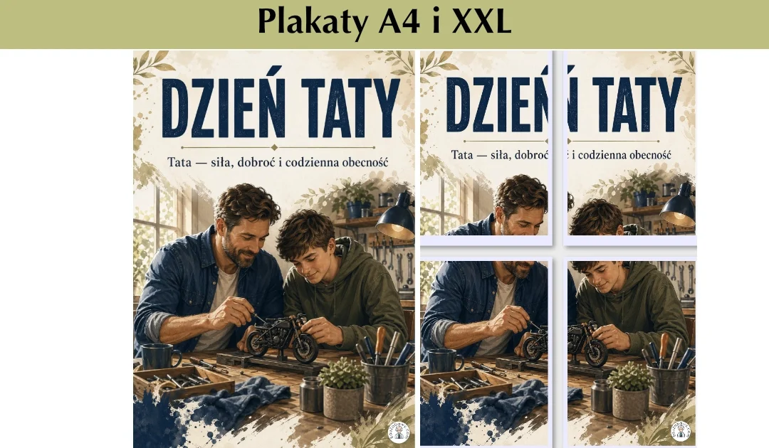 Plakat A4 i XXL: Tata z pasją