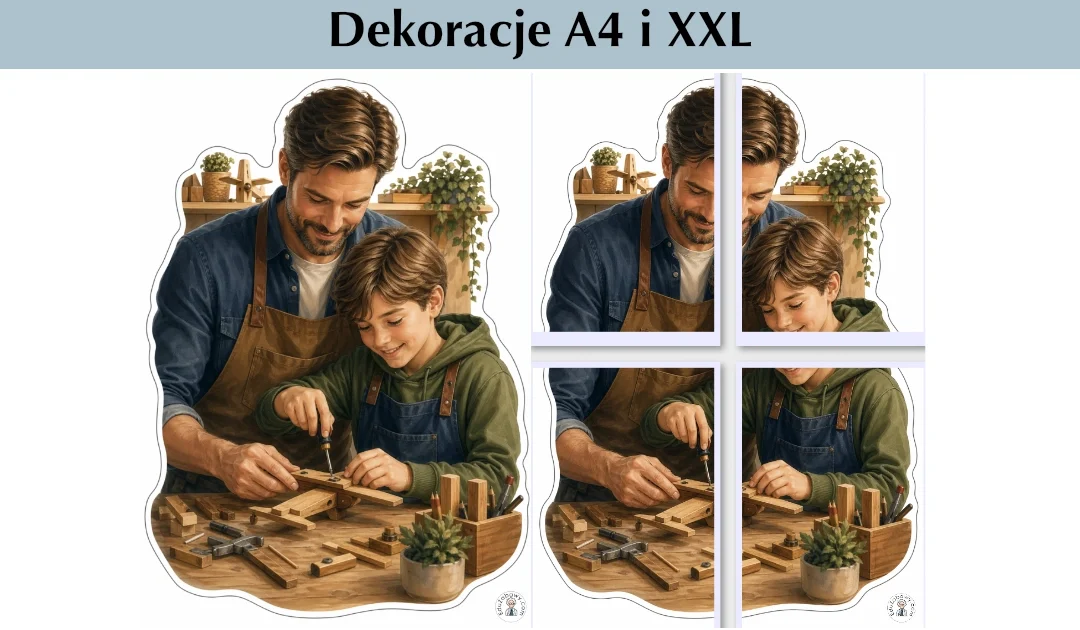 Dekoracje A4 i XXL: Wspólne hobby