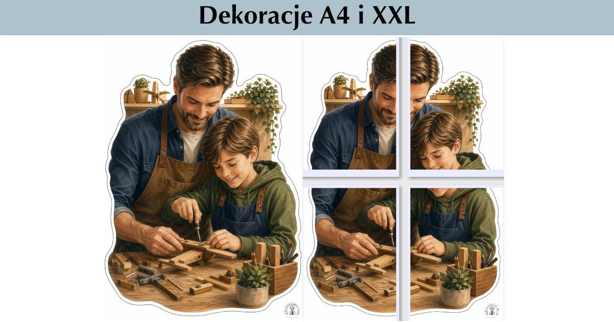 Dekoracje A4 i XXL: Wspólne hobby