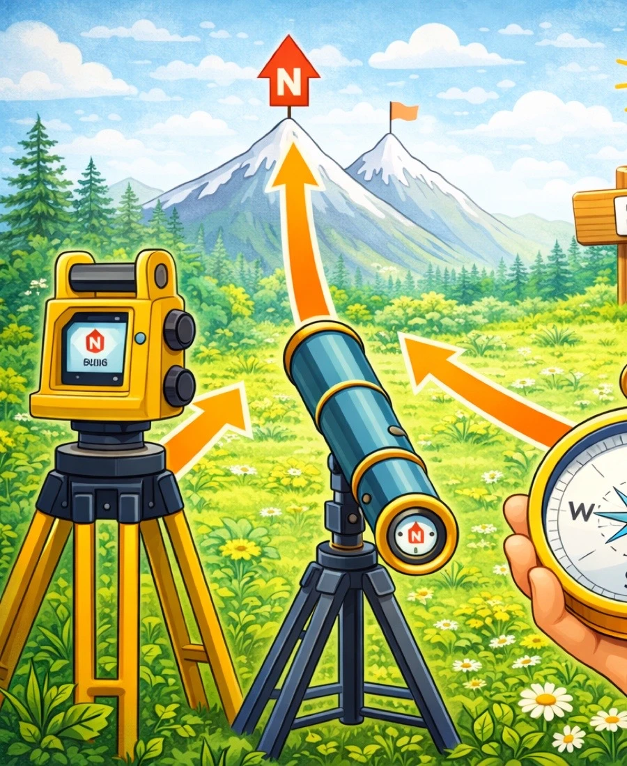 Jak wyznaczyć północ za pomocą przyrządów?