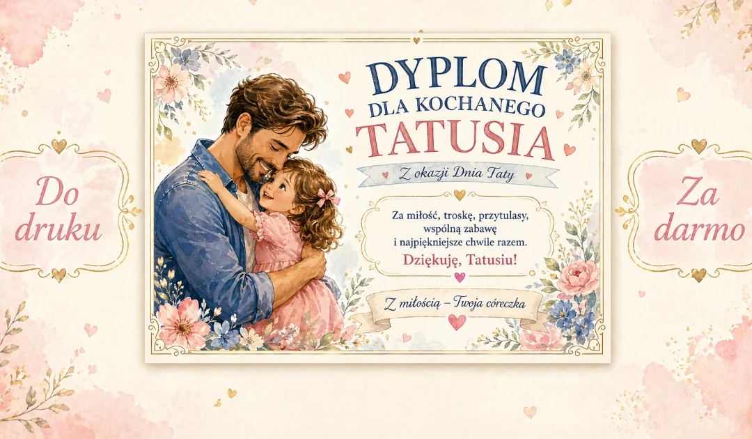 Dyplom dla kochanego tatusia