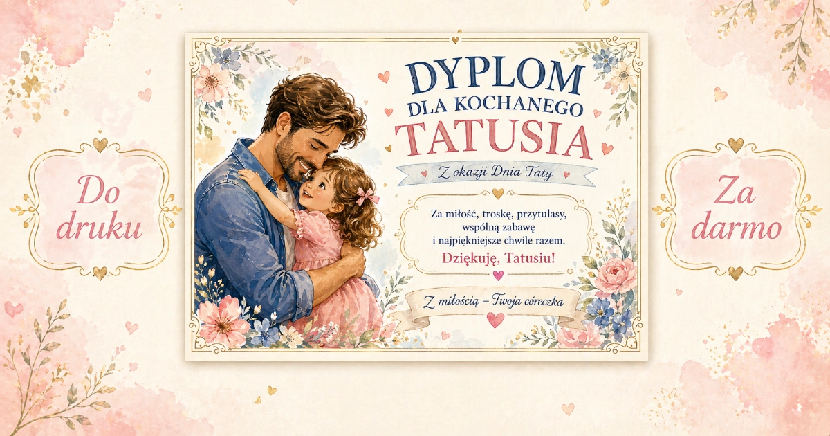 Dyplom dla kochanego tatusia