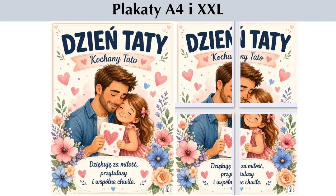 Plakat A4 i XXL: Dzień Taty – Kochany Tato