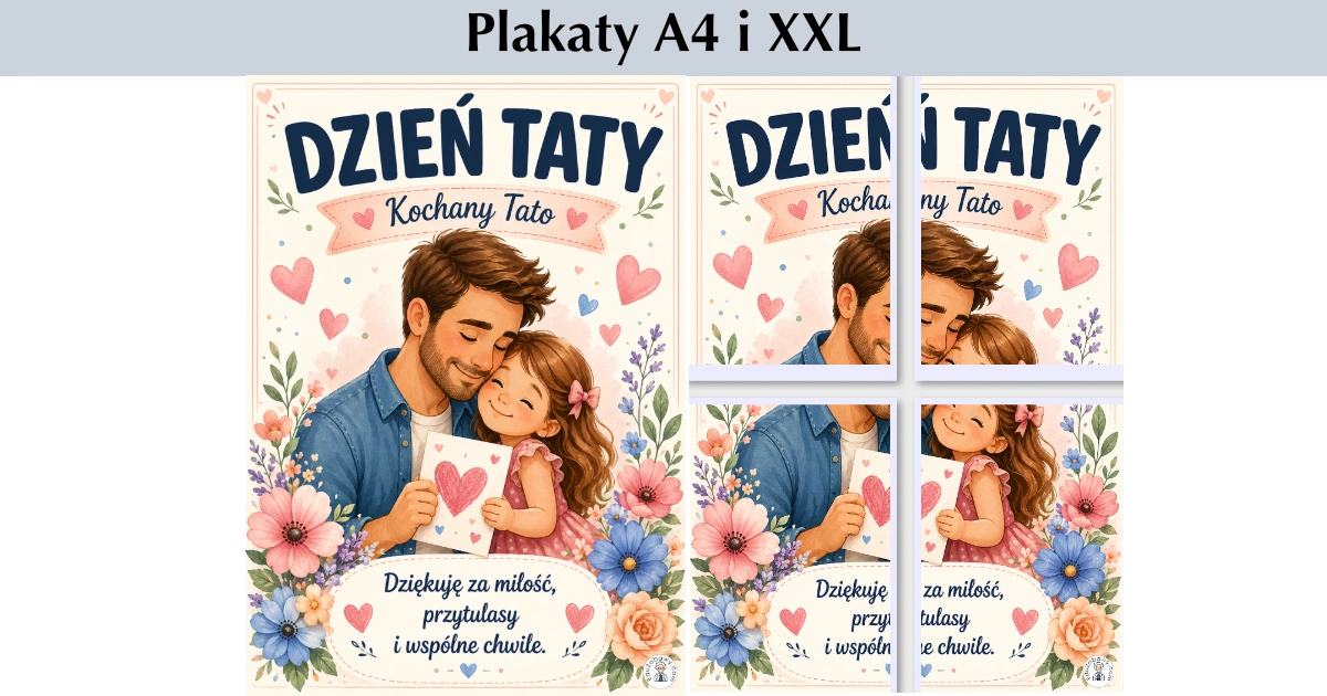 Plakat A4 i XXL: Dzień Taty – Kochany Tato 43