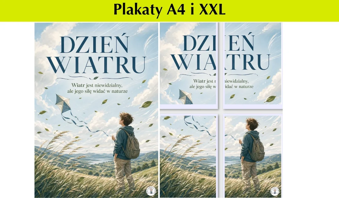 Plakat A4 i XXL: Siła wiatru