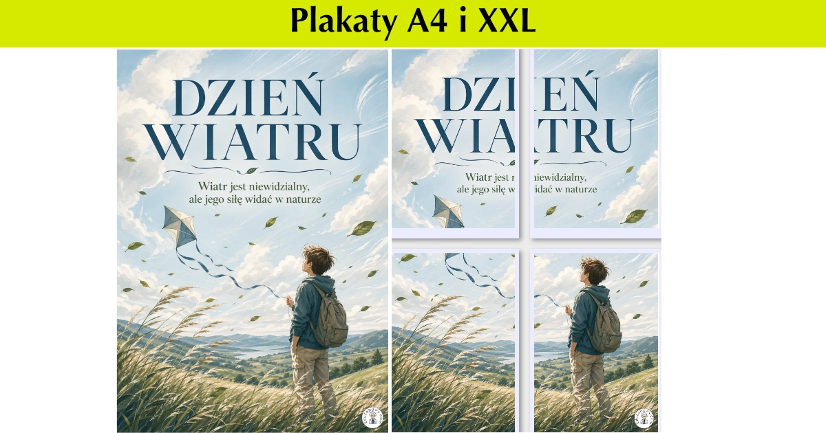 Plakat A4 i XXL: Siła wiatru