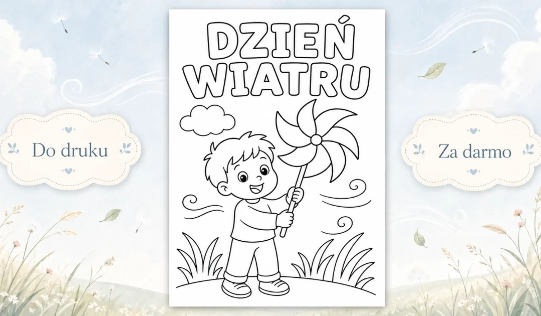 Kolorowanka: Wiatraczek