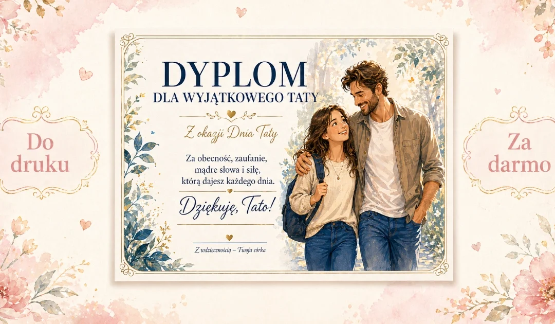 Dyplom dla wyjątkowego taty