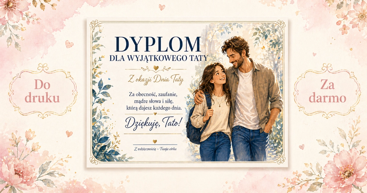 Dyplom dla wyjątkowego taty