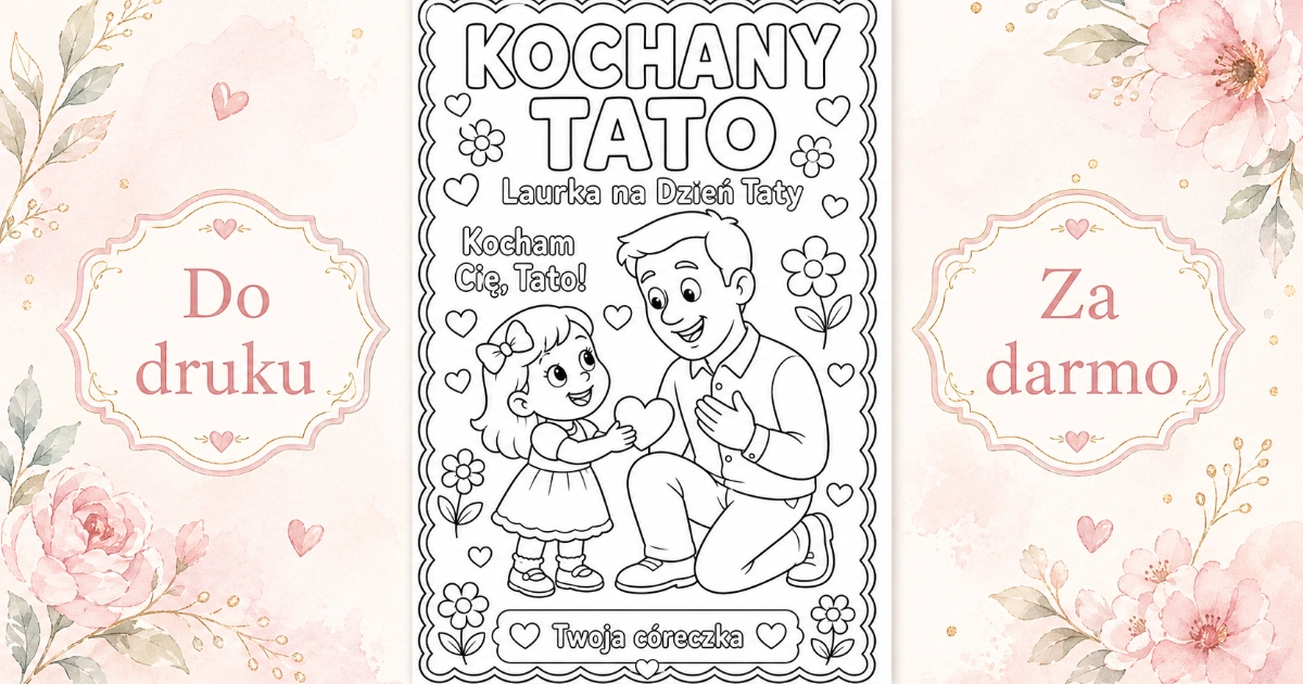 Laurka do pokolorowania „Kochany Tato” 43