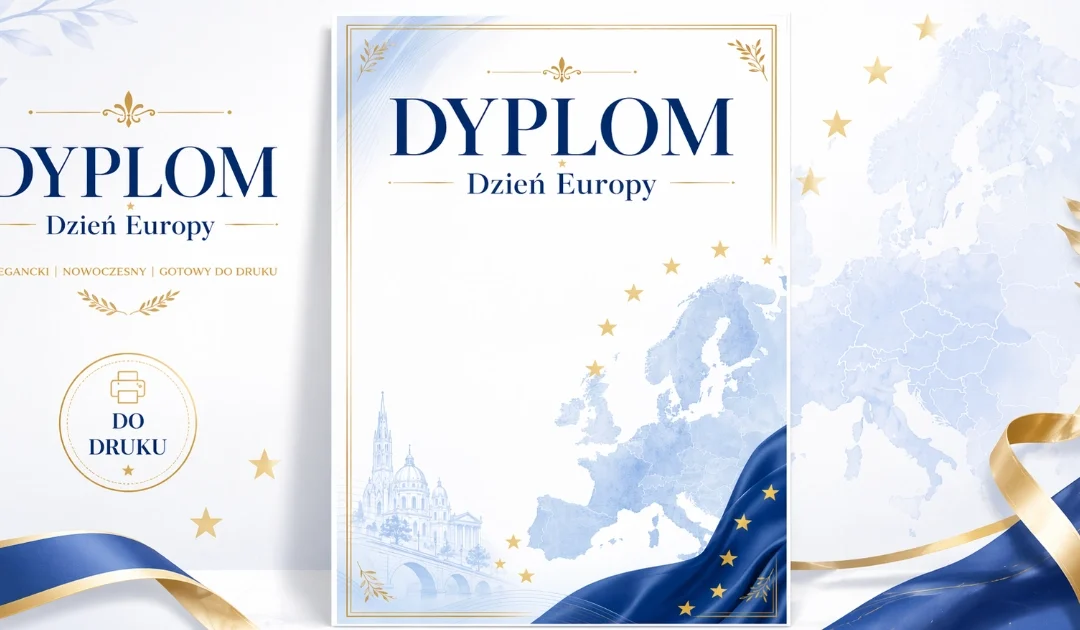 Nowoczesny dyplom na Dzień Europy