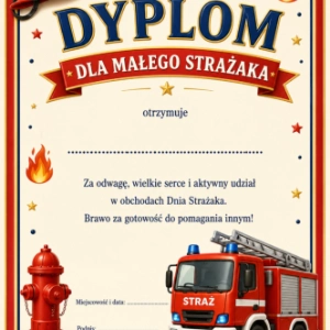 Dyplomy na Dzień Strażaka