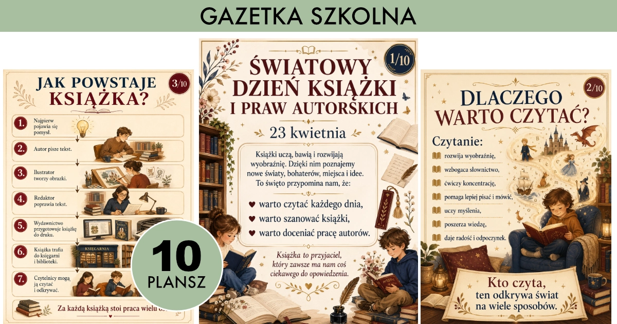 Gazetka szkolna: Światowy Dzień Książki