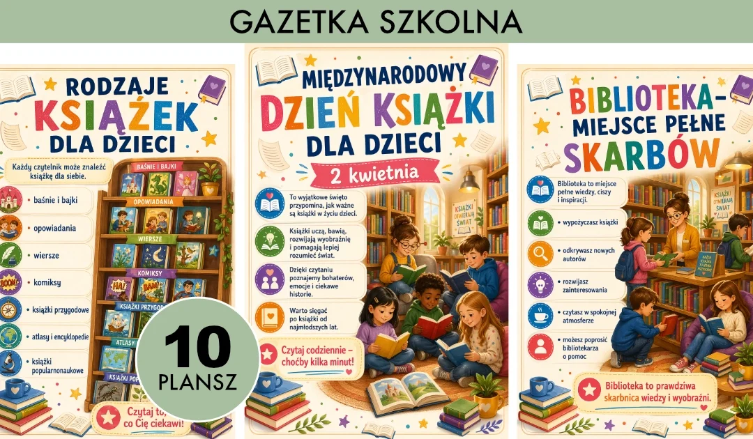 Gazetka szkolna: Dzień ksiązki dla dzieci