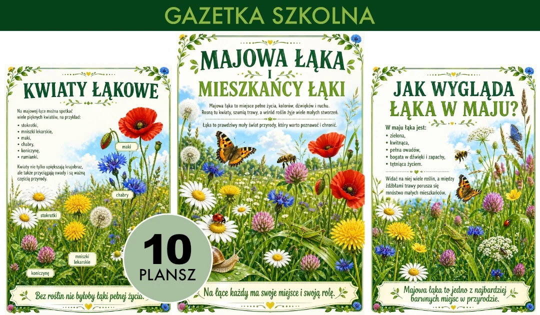 Gazetka szkolna: Majowa łąka