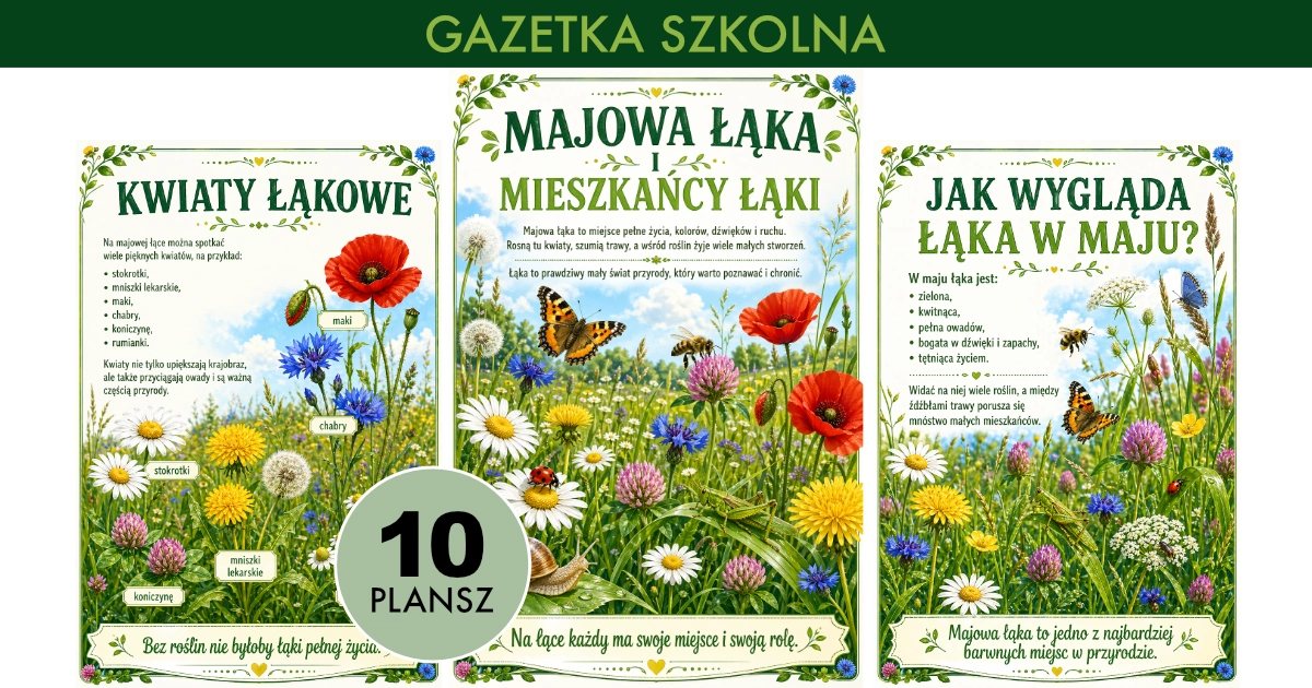 Gazetka szkolna: Majowa łąka