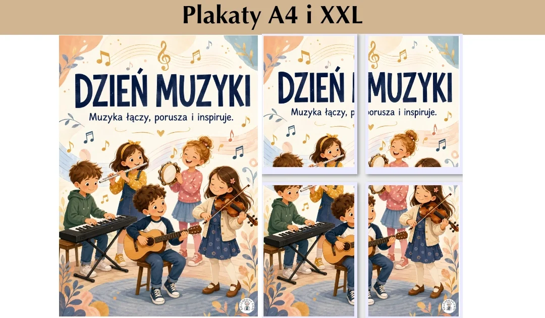 Plakat A4 i XXL: Gramy razem