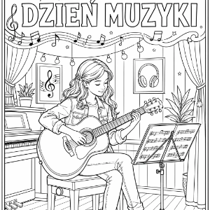Kolorowanki na Dzień muzyki