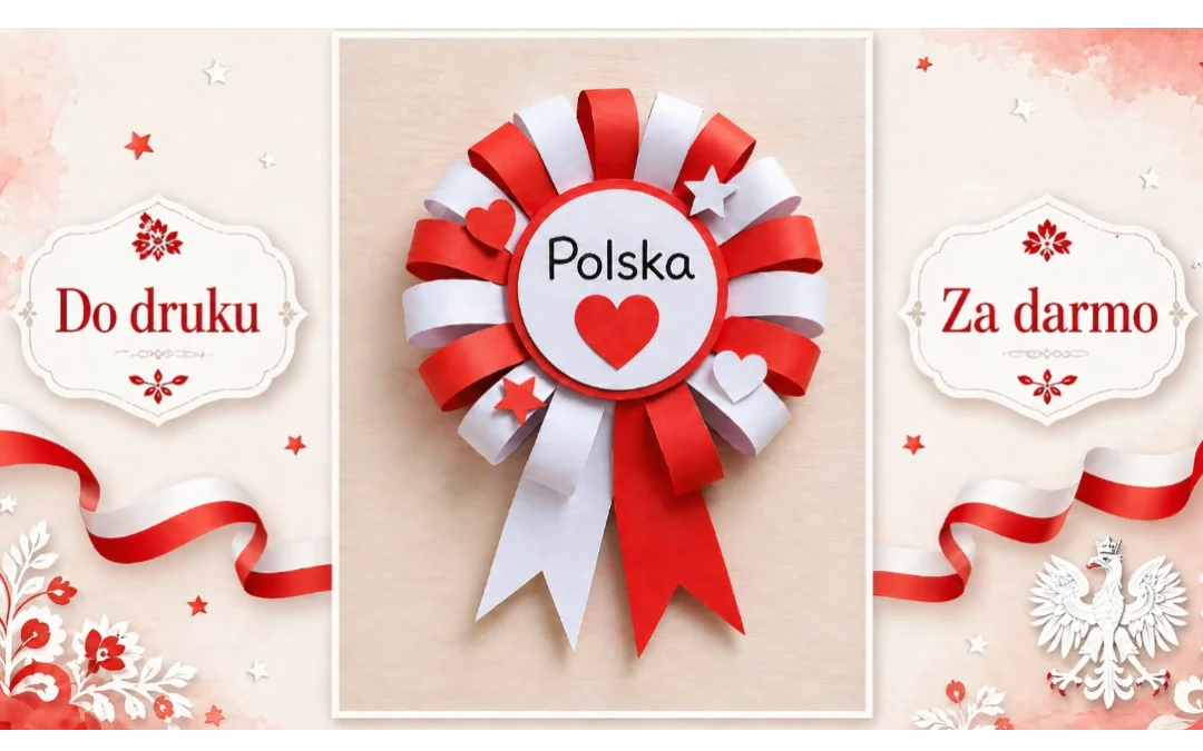 Kotylion patriotyczny 3D