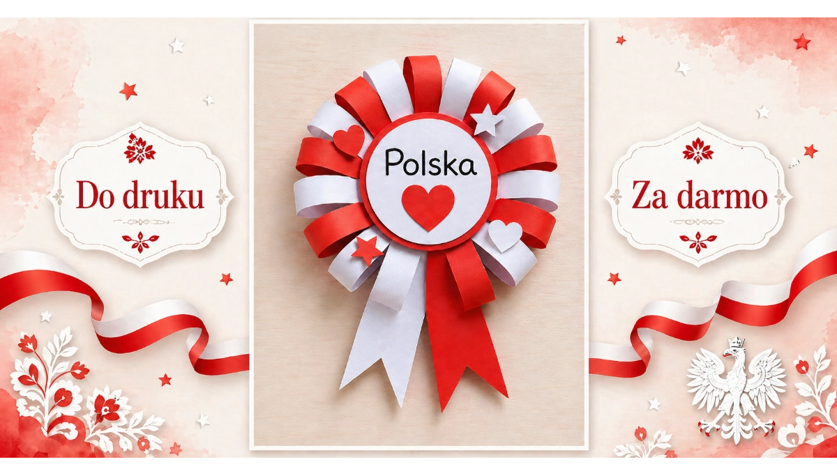 Kotylion patriotyczny 3D