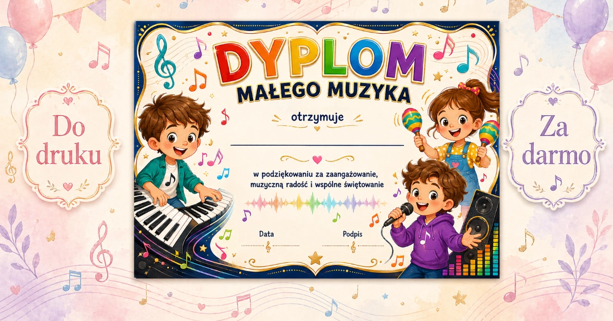 Dyplom: Mały muzyk