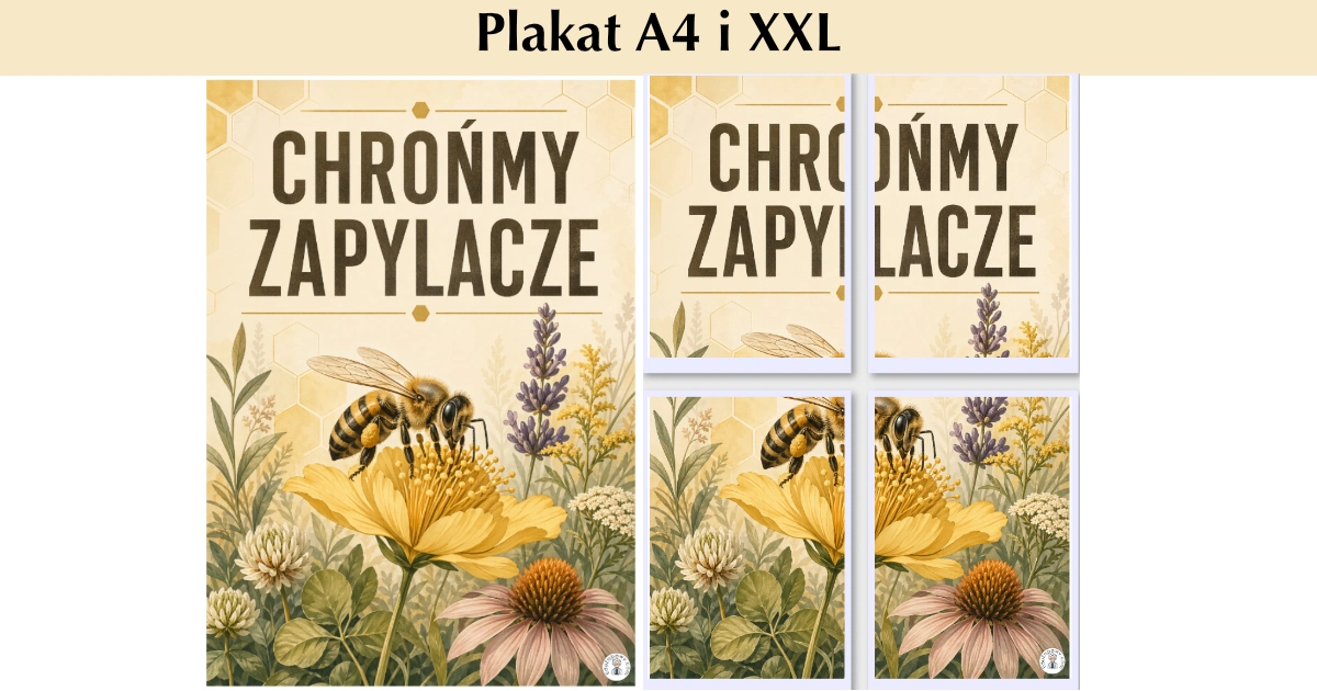 Plakat A4 i XXL: Chrońmy zapylacze