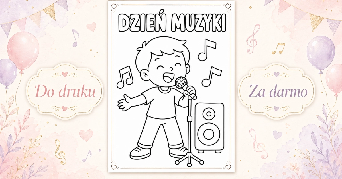 Kolorowanka: Śpiewamy